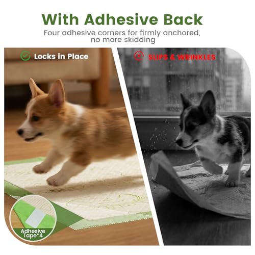 Gardner Pet Pee Pads for Dogs 19"X30" with Adhesive 10 Count, Large Disposable Dog Pee Pads, Non-Slip Puppy Training Pads for Crate/Cage/Carrier - size: 19"x30"(10Ct)