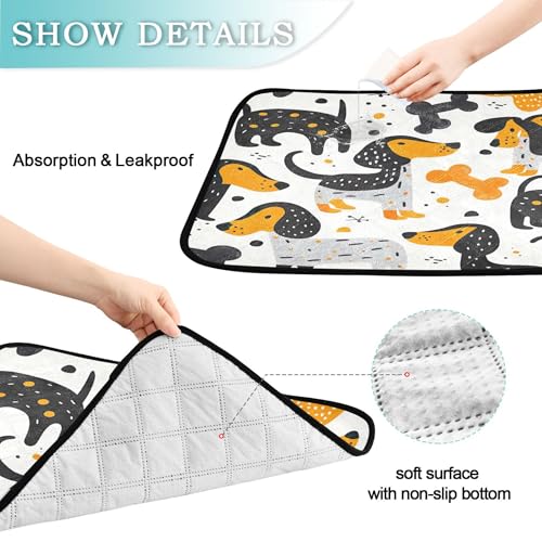Qilmy Dog Pet Mat, Waterproof Reusable Dog Training Pad Anti-Slip Pet Creat Pad for Small Medium Large Dogs and Cats