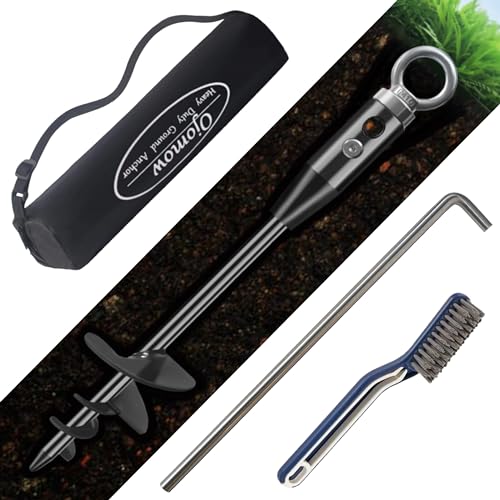18" Heavy Duty Dog Tie Out Stake for Cable & Leash & Chain & Yard & Outside & Beach, Ground Stakes or Anchor for Large Dog Runner & Lead for Yard, Dog Camping Essentials (Stake Without Cable) - size: Stake without cable