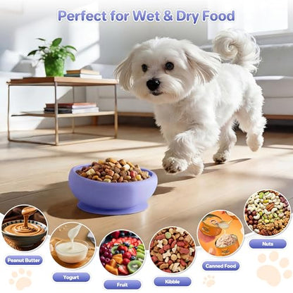 Dog Lick Bowl Slow Feeder with Slanted Anti-Spill Design, Extra-Thick Bite-Resistant Rim, Strong Suction Base, Freezer Safe for Frozen Treats — A Cleaner Alternative to Lick Mats for Dogs (Light Blue) - color: Light Blue