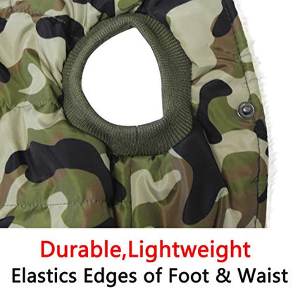 Vecomfy Fleece Lining Extra Warm Dog Hoodie in Winter,Small Dog Jacket Puppy Coats with Hooded,Green Camo XS - color: Green Camo, size: X-Small (Pack of 1)