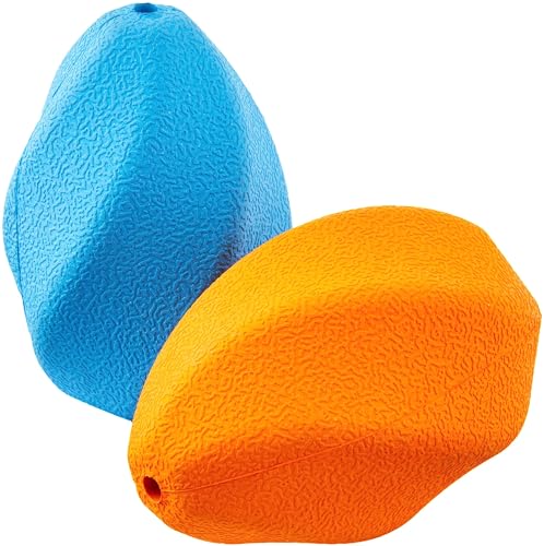 Amazon Basics Interactive Durable Natural Rubber Dog Treat Dispensing Enrichment Chew Toy for Dogs, Tough Chew Toy for Heavy Chompers, Large, Multi Color, 2-Pack - size: Large