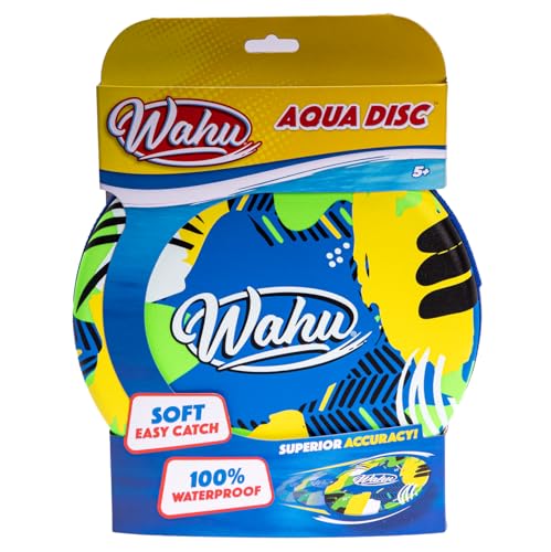 Wahu Aqua Disc Blue/Green/Yellow - 100% Waterproof Disc - Soft Easy Catch with Superior Accuracy