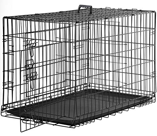 BestPet New Cat Dog cage Pet Kennel Folding Crate Wire Metal Cage W/Divider (48")