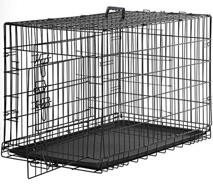 BestPet New Cat Dog cage Pet Kennel Folding Crate Wire Metal Cage W/Divider (48")