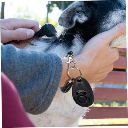 Toyvian Dog Training Clicker and Whistle Portable Pet Behavior Training Tool with Wrist Strap Lightweight Durable Plastic for Dog Clicker Training
