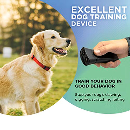 Ultrasonic Dog Trainer – PetGentle Training Device for Dogs, Barking Deterrent & Dog Repeller, Stop Barking & Correct Bad Behavior, Humane Alternative to Shock Collars, Indoor & Outdoor Use