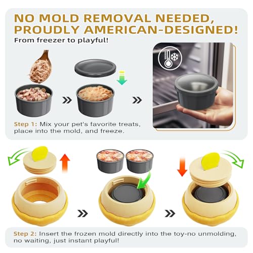 Durable Frozen Dog Chew Toy for Aggressive Chewers,Interactive Treat Dispensing Toy for Crate Training & Mood Calming, Simple & Convenient to Clean,for Medium & Large Breed Dogs - color: Donut Shape
