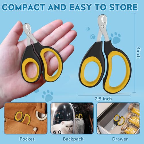 Cat Nail Clippers, Professional Pet Claw Clippers for Indoor Cats, Kittens, Small Dogs, Puppys, Birds, Rabbits, Safe Nail Trimmer and Grooming Tools for Small Animals Home Pets