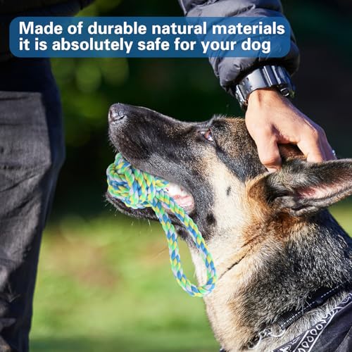 Hiboom 30 Pcs Rope Dog Toys for Aggressive Chewers Heavy Duty Dog Chew Toys for Medium Large Dog Cotton Dog Toys War Dog Toy for Teeth Cleaning