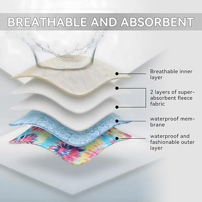 3 Pack Washable Female Dog Diapers with Suspender - Reusable Super Absorbent & Leakproof Fixed Doggie Diapers for Dogs in Heat Cycle - size: L
