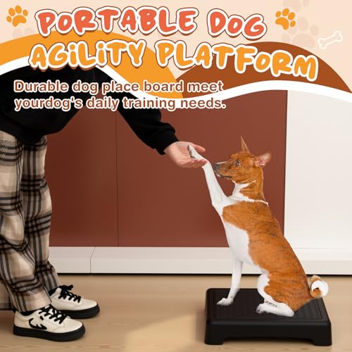 1 Pcs Dog Training Platform Dog Place Board with Non-Skid Surface, Portable Agility Platform Puppy Training Equipment Suitable for Small Puppy