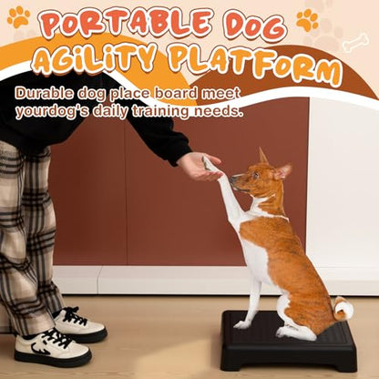 1 Pcs Dog Training Platform Dog Place Board with Non-Skid Surface, Portable Agility Platform Puppy Training Equipment Suitable for Small Puppy