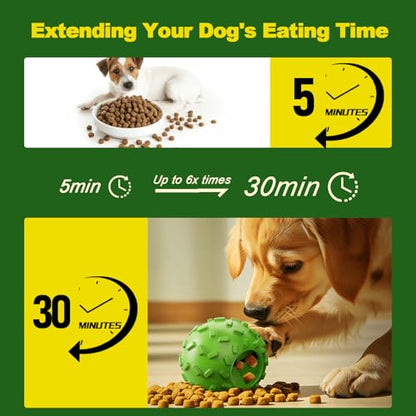 Dog Puzzle Toy 2 Pack – Cognitive Dog Treat Toy,Interactive Dog Toys for Treat Dispensing, Slow Feeder for Mental Stimulation & Anxiety Relief, Puppy Training Toy, Natural Rubber - color: Citrus Paradise
