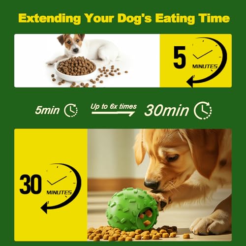 Treat Dispensing Dog Toys - Interactive Cognitive Dog Treat Toy,Puzzle Ball for Puppies & Small Dogs,Promotes Slow Eating, Reduces Stress,Perfect for Fetch,Chewing & Training - color: Freedom Red