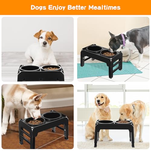 COMESOON Slow Feeder Dog Bowl, Slow Down Eating Anti-Choking Bloat Stop Maze Design Dog Dishes Fit for COMESOON Bowl Stand DB-G03/DB-B03, Black - color: Slow feeder bowl