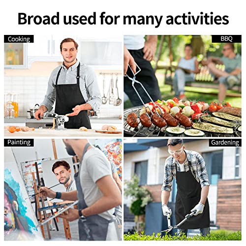 Women Men Bib Aprons Chef Cooking Apron With Pockets For Kitchen Grilling Bbq Painting Gardening - color: Funny