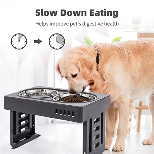Jaoul Slow Feeder Dog Bowls Insert, Puzzle Slow Feeder Insert with 21 Octopus Suction Cups for Small Breed Dog Food Bowls (4 inch, Black) - color: Black, size: Small(4inch)