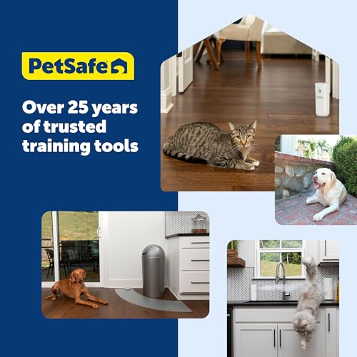 PetSafe Indoor Ultrasonic Dog Bark Control - No Collar Needed - Up to 25 ft Range - Anti-Bark Pet Training System - Automatic with Manual Trainer Button - size: 1 Count (Pack of 1)