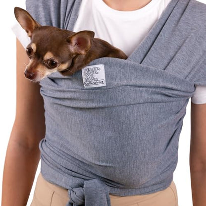 Cat Sling Carrier for Small Pets – Anti-Anxiety Cat Sling, Kitten Pouch – Pet Sling in Gray Black Blue Green Pink Yellow (Gray, Standard) - color: Gray, size: Standard