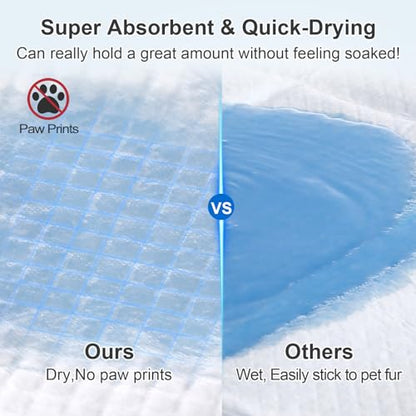 Upgraded 4XL 36"x36" 6 Layers Dog Pee Pads, 100 CountsUltra Absorbent Pee Pads, Absorb up to 12 Cups, Leak-Proof & Quick Dry Puppy Pads for Puppy,Surgery, Older,Cats, Rabbits,100pcs - size: 36"x36" Blue(100counts)