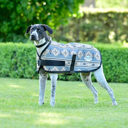 WeatherBeeta ComFiTec Essential Dog Coat, Grey Navajo Print, 12" - color: Grey Navajo Print, size: 12"