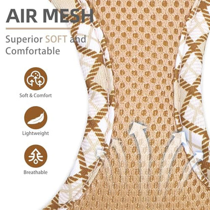 PUPTECK Dog Harness and Leash Set for Small Medium Dogs No Pull Step-in Soft Mesh Puppy Cat Vest Harnesses Reflective at Night, Beige XS - color: #1 Beige(Basic Mesh), size: XS(CHEST 13"-14.5", 3-9 lbs)