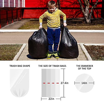 8 Gallon 40 Counts Strong Medium Trash Bags Garbage Bags by Teivio, Bathroom Trash Can Bin Liners, Plastic Bags for home office kitchen, Black - size: 40 Count (Pack of 1)