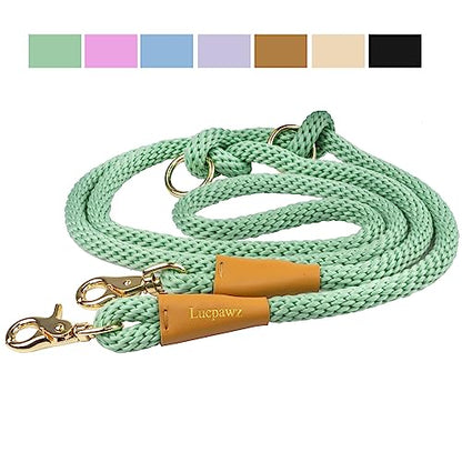 7FT Hands Free Dog Leash, Waist Dog Leash for Walking Running - color: Jade