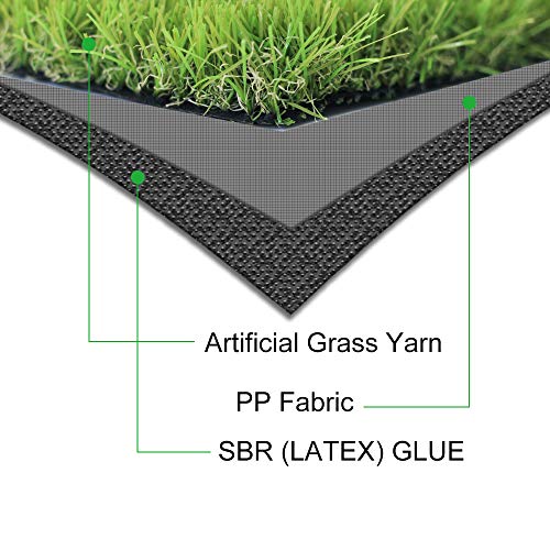 Artificial Grass Turf 3FTX13FT,1,38inch 4 Tone Realistic Synthetic Thick Fake Faux Grass Rug Astroturf Carpet Landscape for Dogs Indoor Outdoor Garden Lawn Mat, with Drainage Holes - size: 3FTX13FT