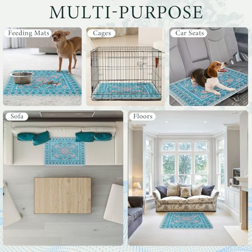 Homimp Washable Pee Pads for Dogs, 2 Pack Reusable Puppy Pads Waterproof, Absorbent and Leakproof Dog Pee Pads, Non Slip Puppy Training Pads, Pet Mat for Floor, Crate, Couch, Whelping,Blue 36"x41" - size: 36"x41"(Pack of 2)