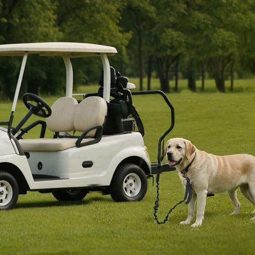 Doggie Seat Leash for Golf Cart, Pet Dog Seat Belt Harness for Car, Collar,Golf cart Dog Belt, Pet Safety Protection