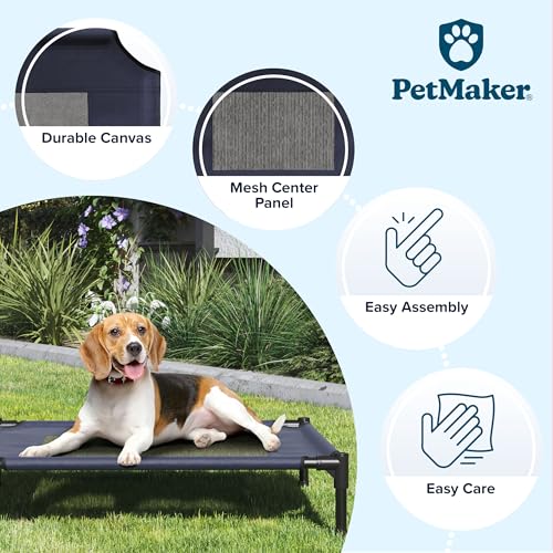 PETMAKER Elevated Dog Bed Cover - 30x24-Inch Replacement Pet Bed Cover with Mesh Panel - for Indoor/Outdoor Use - Dog Cot Not Included (Blue) (Pack of 2) - size: Medium (Pack of 2)