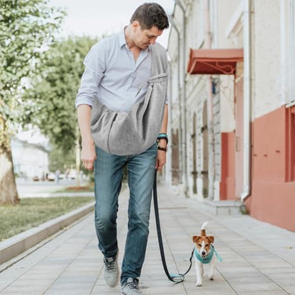 Cosmos Reversible Dog Sling Carrier Dog Purse with Breathable Soft Cotton Suit for Puppy Small Dogs and Cats for Outdoor Travel