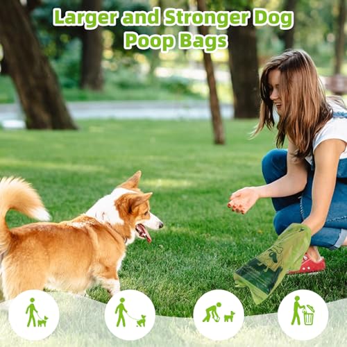 Dog Poop Bags Rolls, 540 Count Extra Thick Tear Resistant Poop Bags for Dogs, Leak Proof Pet Waste Bag for Outdoor Doggie Walking and Cat Litters Cleaning - size: 1 Count (Pack of 540)