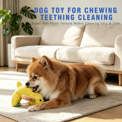 Banana Dog Puzzle Toys - Enrichment Squeaky Crinkle Snuffle Treat Dispensing Smart Dog Toys for Boredom and Stimulating, Durable Plush Dog Chew Toys for Large Medium Small Puppy Teething - color: Banana Dog