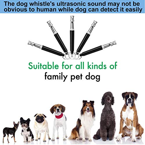 Dog Whistle - Stop Barking Neighbors Dog, Ultra-Wide Frequency Ultrasonic Silent Dog Whistle for Dog, 2 Pack Professional Recall Dog Training Whistles