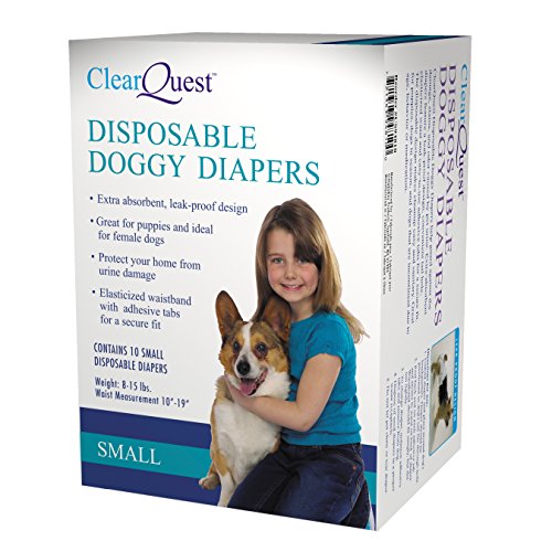 ClearQuest Disposable Doggy Diapers, Super Absorbent Leak-Proof Pet Diapers - size: Small