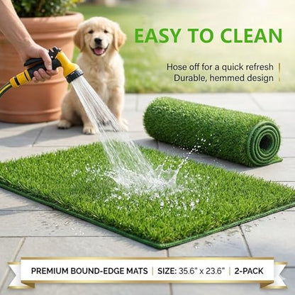 Dog Grass Potty Pad Replacement Turf – Artificial Dog Pee Patch for Potty Training – Synthetic Pet Grass Mat for Indoor Puppy Toilet Tray – Durable Turf Pad for Dogs