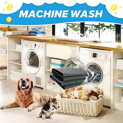 Washable Pee Pads for Dogs 72"×72" Reusable Puppy Pads Extra Large, Waterproof Pet Training Pads Leakage Non-Slip, Dog Pee Pads Whelping Pads for Playpen, Crate, Sofo, Car, Bed - size: 72"×72"