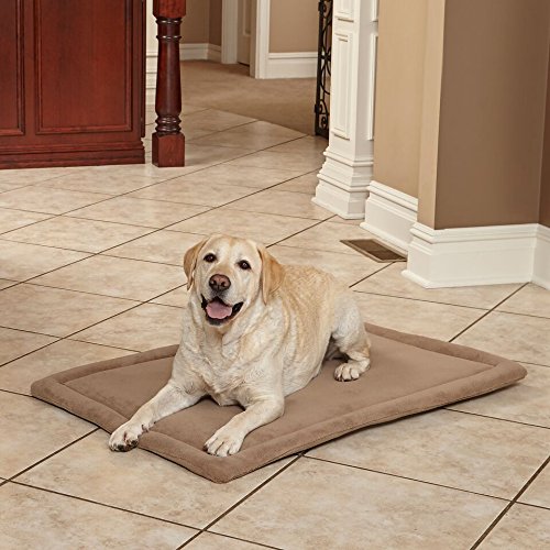 MidWest Homes for Pets Large QuietTime Taupe Micro Terry Pet Bed, Ultra-Soft & Cushioned Crate Pad for 42-inch Crates, Machine Washable - size: 42 inch