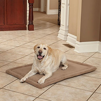 MidWest Homes for Pets Large QuietTime Taupe Micro Terry Pet Bed, Ultra-Soft & Cushioned Crate Pad for 42-inch Crates, Machine Washable - size: 42 inch