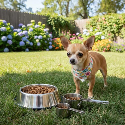 KEAWELL Premium Dog and Cat Food Measuring Cup 18/10 Stainless Steel (1, 1/4 Cup) - size: 1/4 Cup