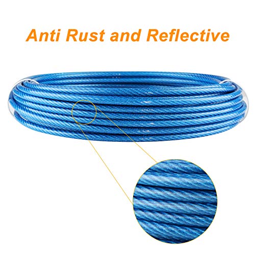 XiaZ Dog Tie Out Cable for Camping, 50ft Portable Overhead Trolley System for Dogs up to 200lbs，Dog Lead for Yard, Camping, Parks, Outdoor Events,5 min Set-up