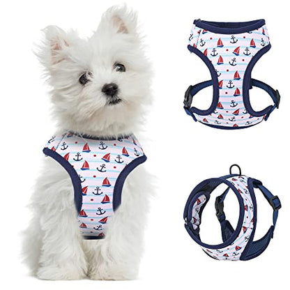 Mile High Life Step in Dog Harness for Small Dogs No Pull, Easy Get on Air Mesh Vest Harness, Adjustable Easy Closures Both Neck and Chest (White, XS Chest 11.4"-16.1") - color: White, size: XS Chest 11.4"-16.1"