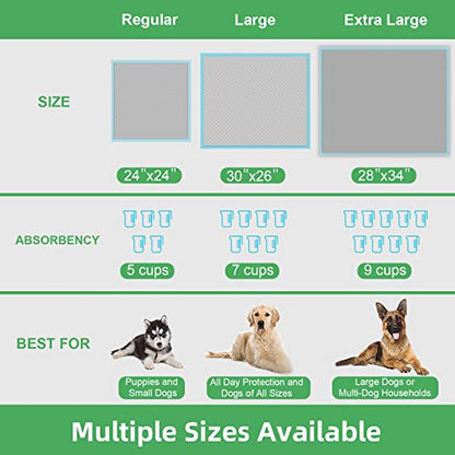 DEEP DEAR Charcoal Puppy Pads 28"x34" (30-Count), Activated Carbon Dog Pads Extra Large, Leak-Proof Pee Pads for Dogs, Super Absorbent Pet Training Pads for Puppies, Piddle Pads for Doggies, Cats - size: Charcoal: 28"x34" - 30 Count