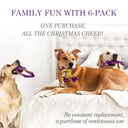 Frienhund 6-Pack Dog Toys for Aggressive Chewers: Dog Toy for Aggressive Chewer Large Breed, Dog Toy to Keep Them Busy, Dog, Bacon Flavor - color: Purple-6-Pack