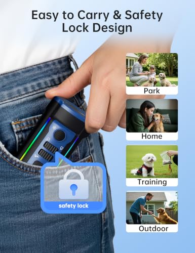 Enhanced Ultrasonic Dog Bark Deterrent Devices, Professional 50ft Range Anti Barking Devices for Dogs, Long Battery Life & Safe Humane Design, Effectively Stops Noise & Bad Behavior