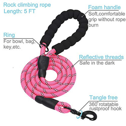 haapaw Martingale Dog Collar with Quick Release Buckle Reflective Dog Training Collars for Small Medium Large Dogs - color: Pink, size: M