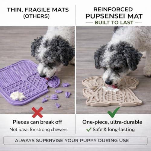 Calming Dog Lick Mat Set – Anxiety & Stress Relief Enrichment Toy – Multi-Surface Suction Slow Feeder for Dog Training and Desensitization